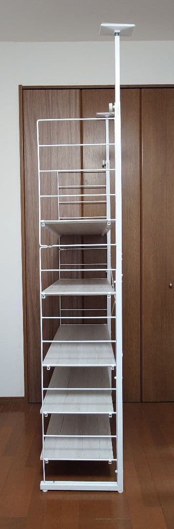 突っ張り壁面収納 Nポルダディープ(幅80cm ホワイトウォッシュ)