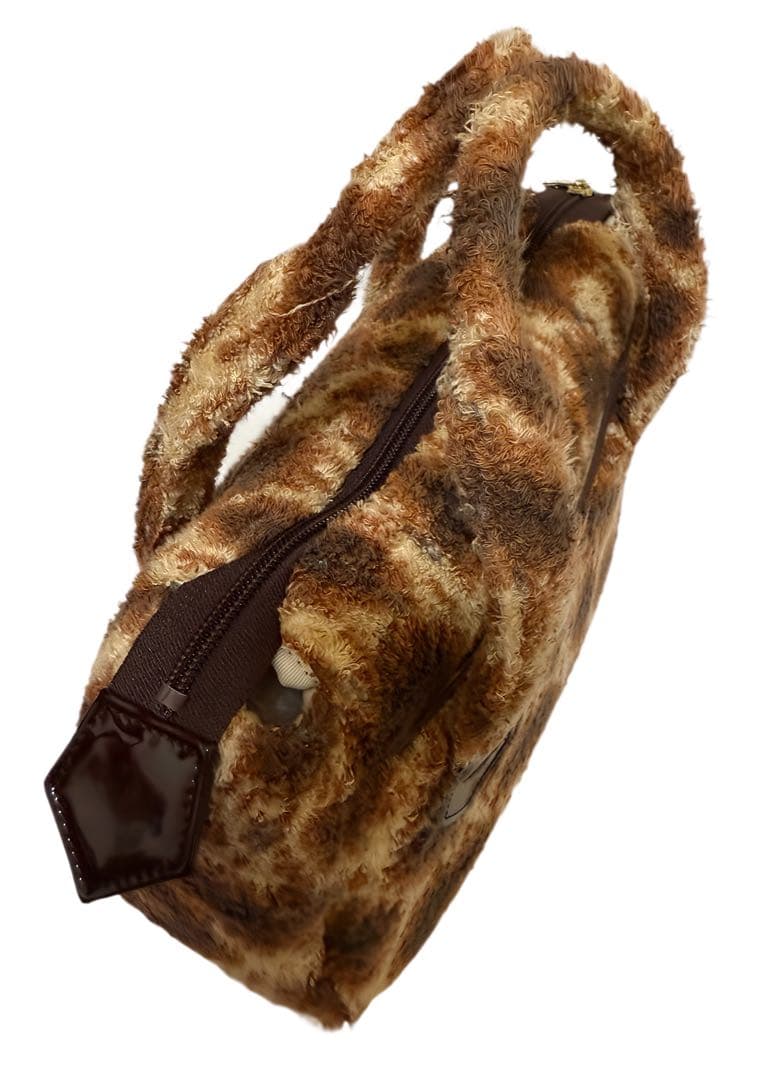 正規品【貴重ヴィンテージ】【廃盤】ヴィヴィアンレオパード柄パイル地ボストンバッグ