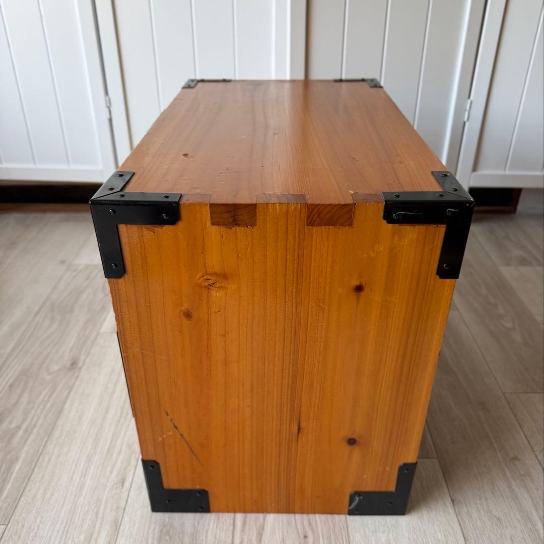 時代箪笥 小箪笥 和箪笥 昭和レトロ 引き出し4段 台車付き アンティーク