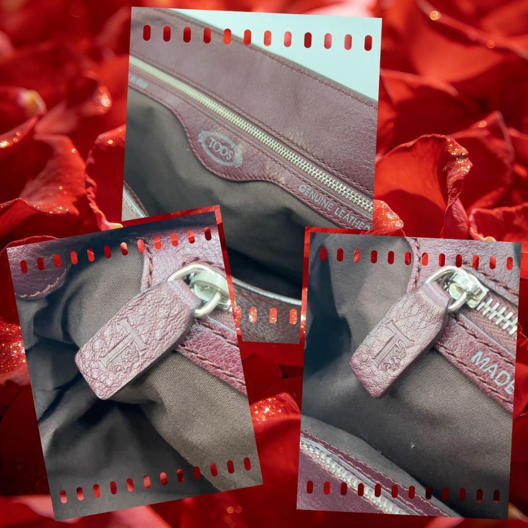 TOD’S トッズ レザー トートバッグ ボルドー