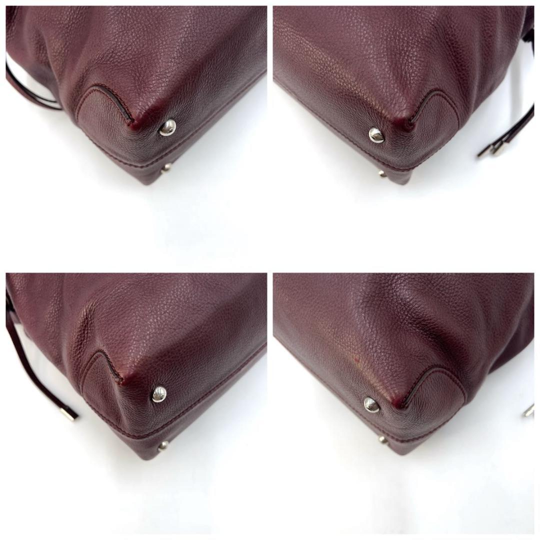 TOD’S トッズ レザー トートバッグ ボルドー