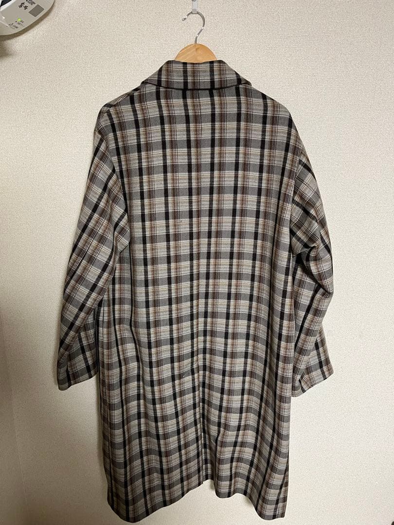 AURALEE オーラリー　チェックステンカラーコート　サイズ4