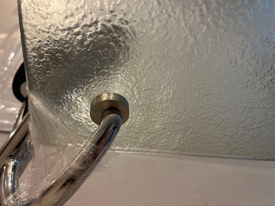 ミッドセンチュリー スクエア ガラステーブル 2段 TEMPERED GLASS