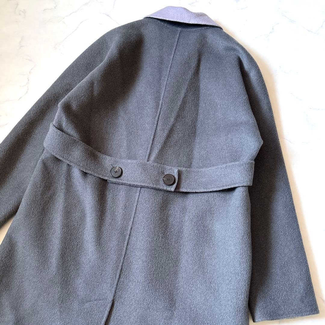 【EMPORIO ARMANI】カシミヤウールリバーコート　チェスターコート38