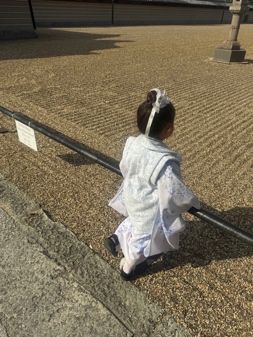 七五三　女の子　3歳　花柄浴衣レースベスト　キャサリンコテージ