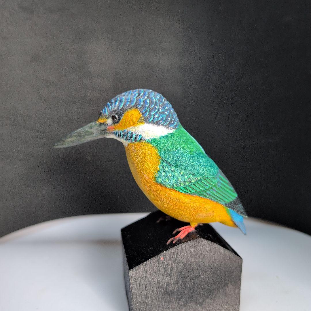 コーヒーヤロウさま専用　カワセミ バードカービング　　野鳥彫刻　木彫りの野鳥