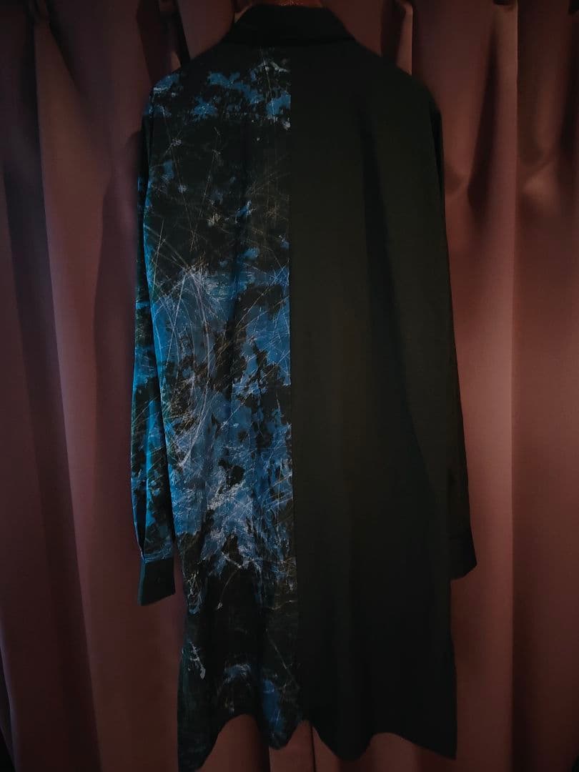 美品 CIVARIZE バイカラープリントシャツ