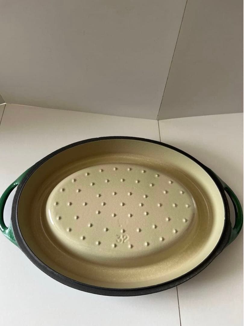 希少　廃盤　クーザンス ルクルーゼ　デュッフ　オーバル　32cm カクタス