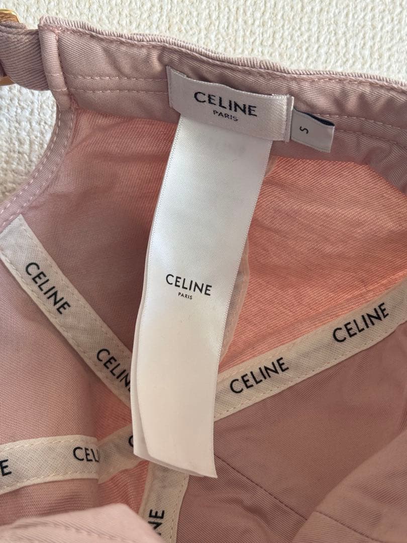 CELINE ピンク キャップ S 藤田ニコル着用モデル