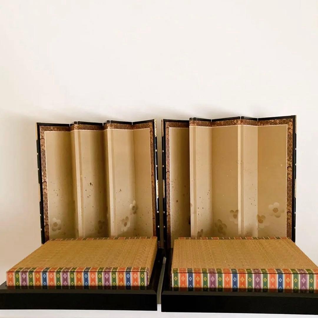 ②屏風　金箔　梅　京風　ひな祭り