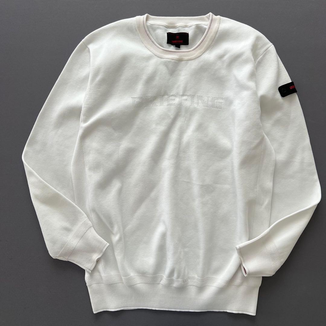 BRIEFING ブリーフィング　ニット　ロゴ　セーター　ホワイト　白　メンズ