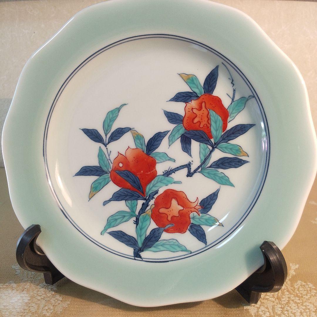 鍋島焼　青磁　大秀作　飾り皿