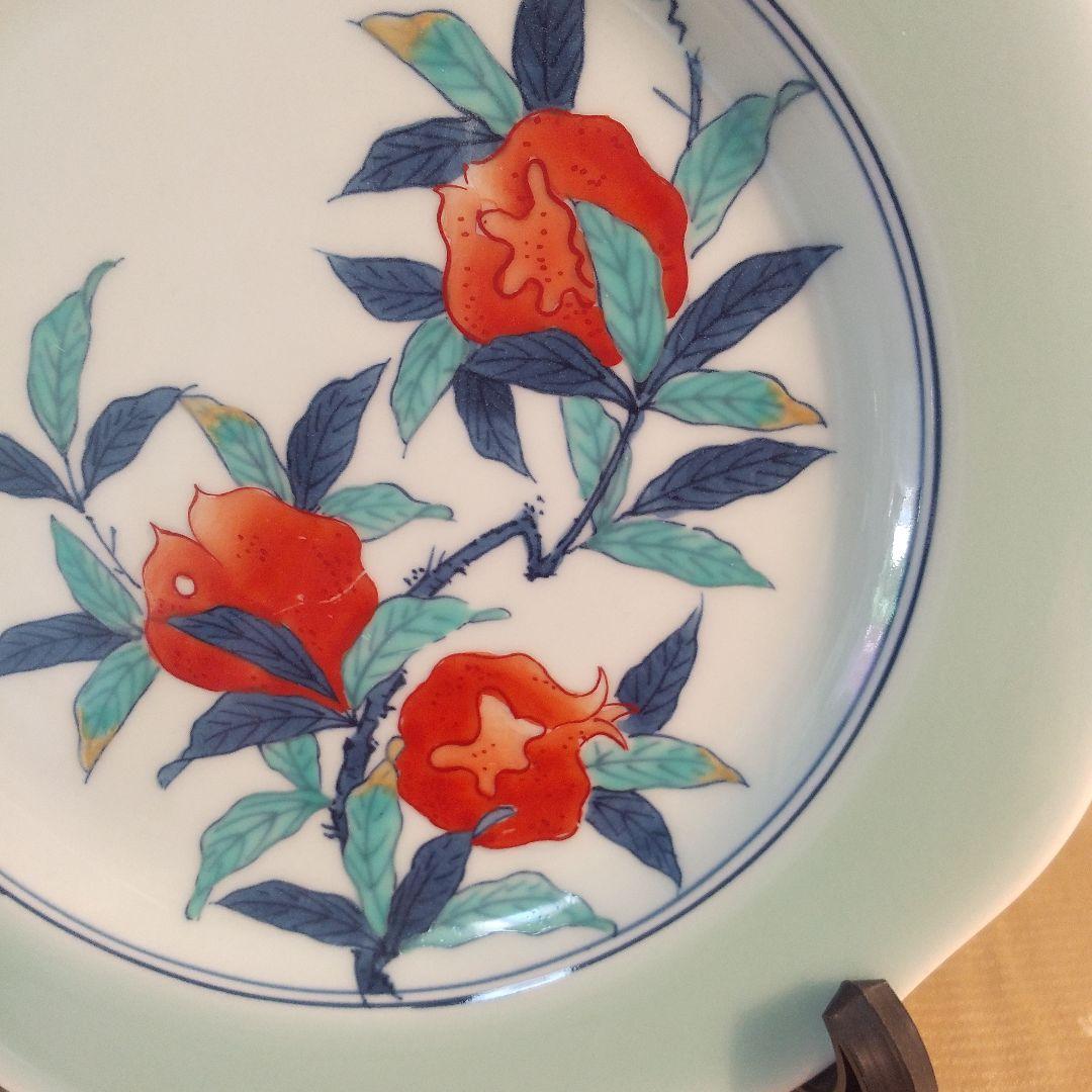 鍋島焼　青磁　大秀作　飾り皿