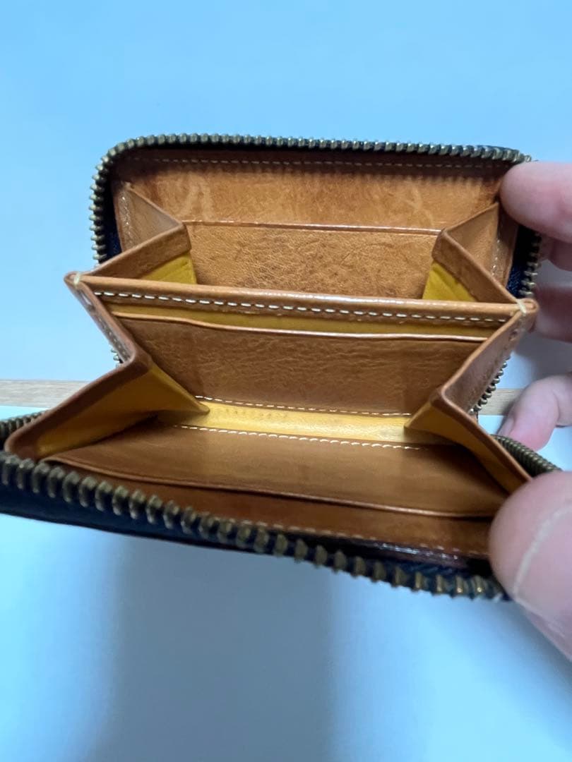 【美品】GANZO ガンゾ　リザード　トカゲ革　小銭入れ　ネイビー