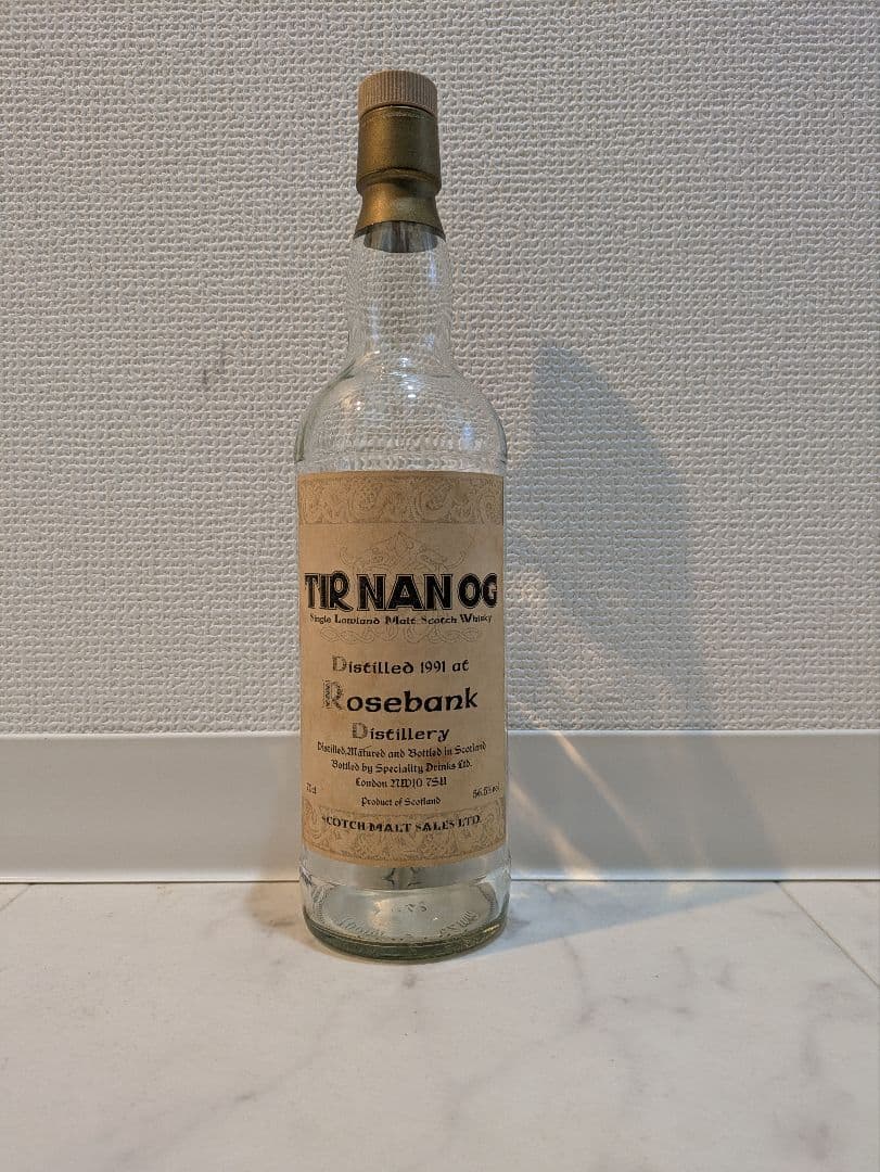 Tirnanog 1991 Rosebank Distillery(空き瓶)