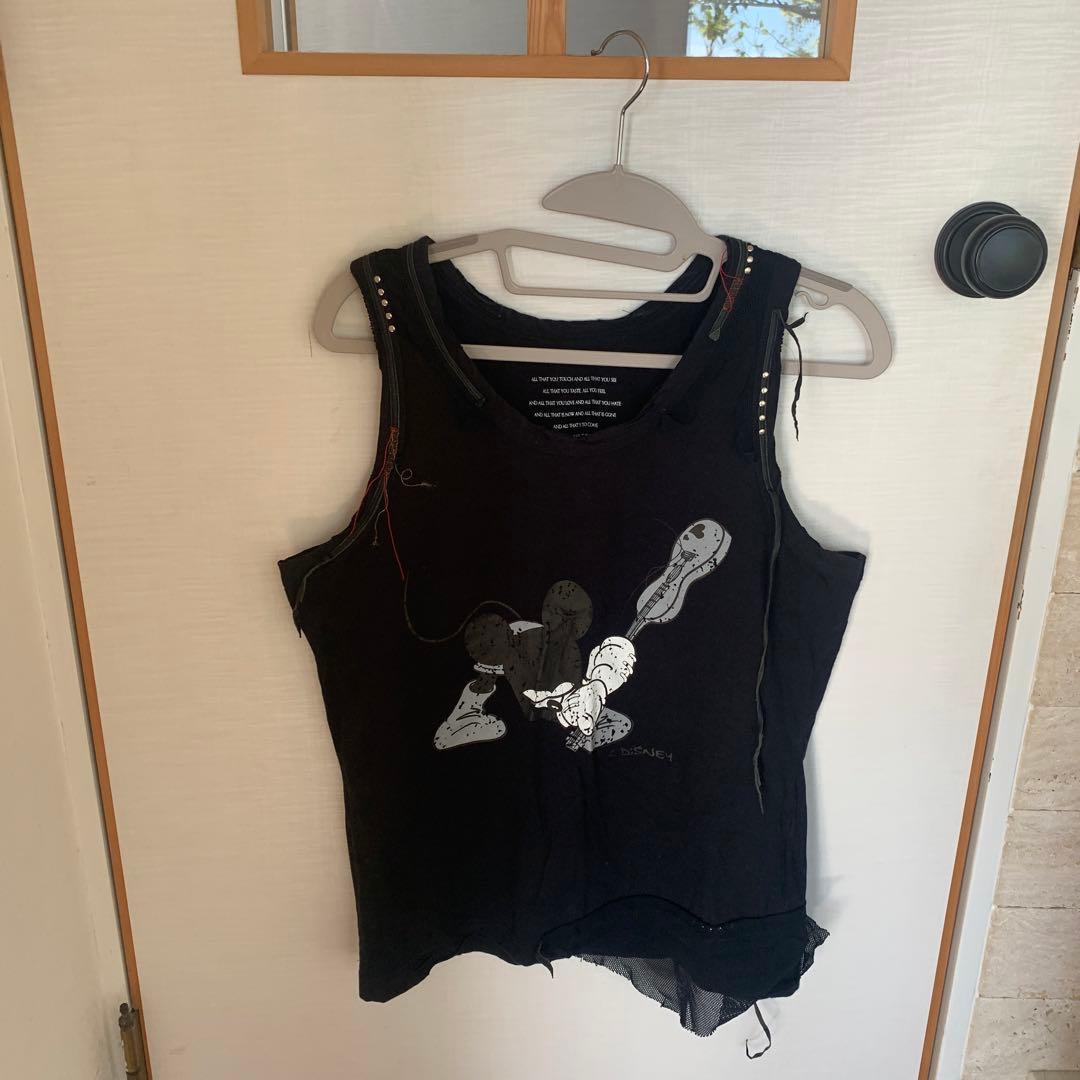 roen diseney mickey ロエン　ミッキー　ダメージタンクトップ