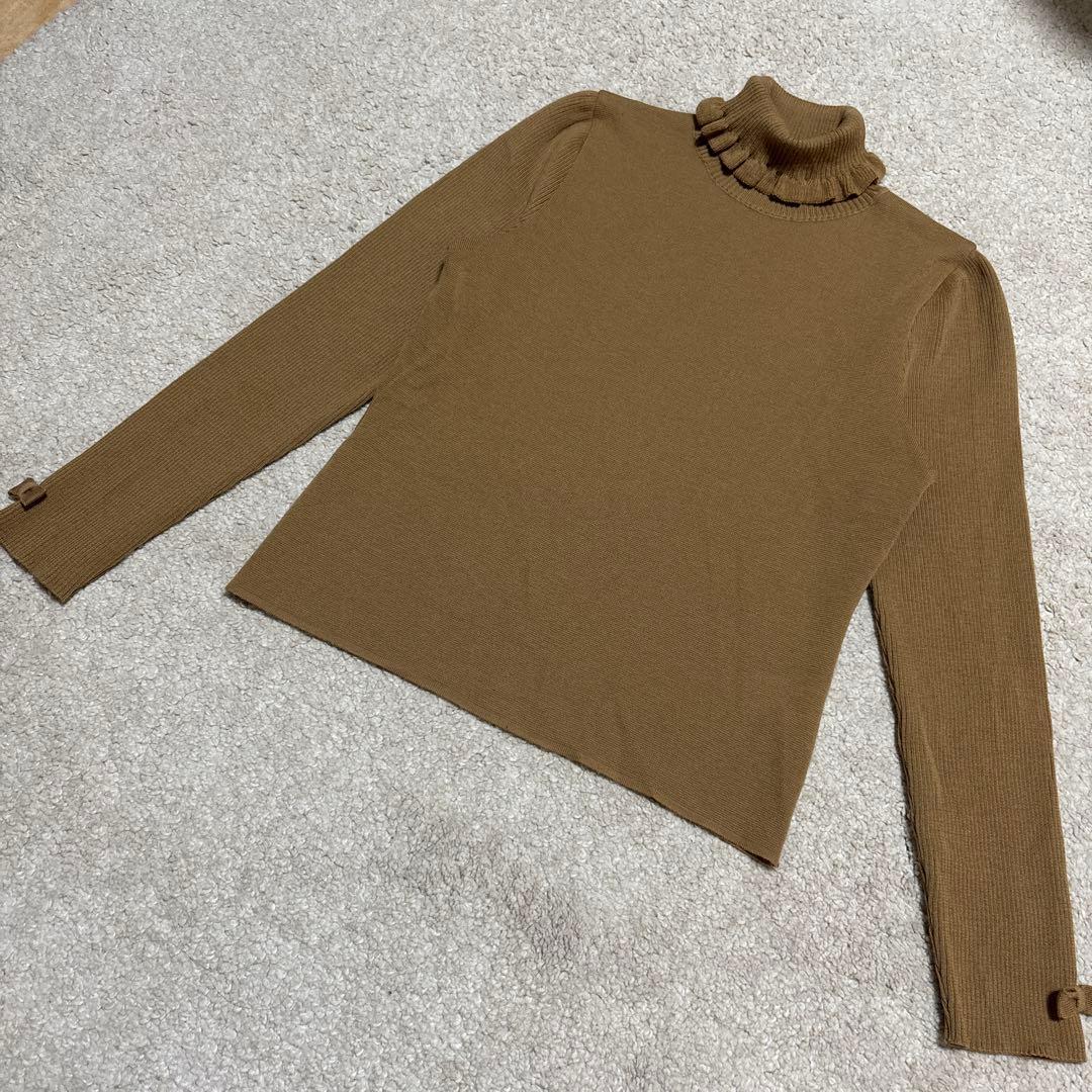 エムズグレイシー　フリル襟　タートルネックニット　サイズ40