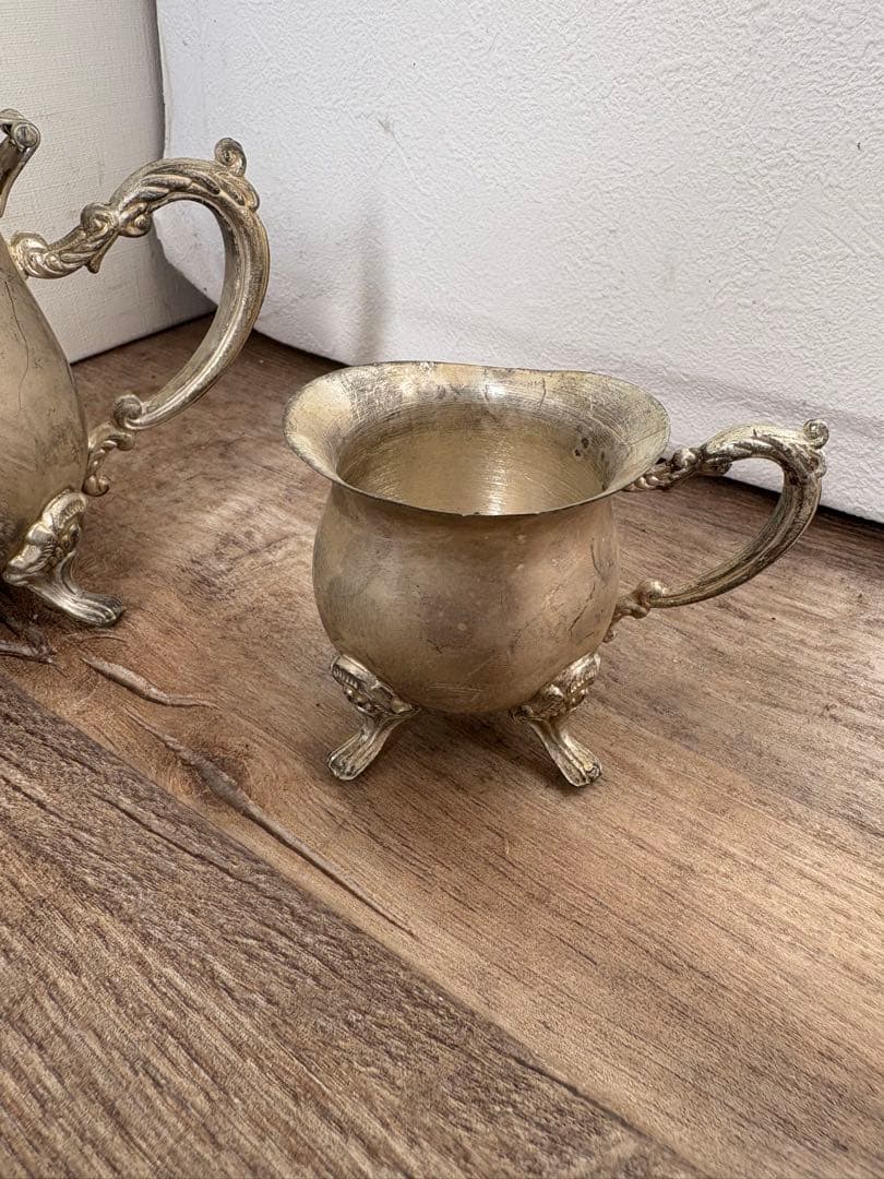 ヴィンテージ　シルバー　ティーポット　クリーマー　シュガーポット