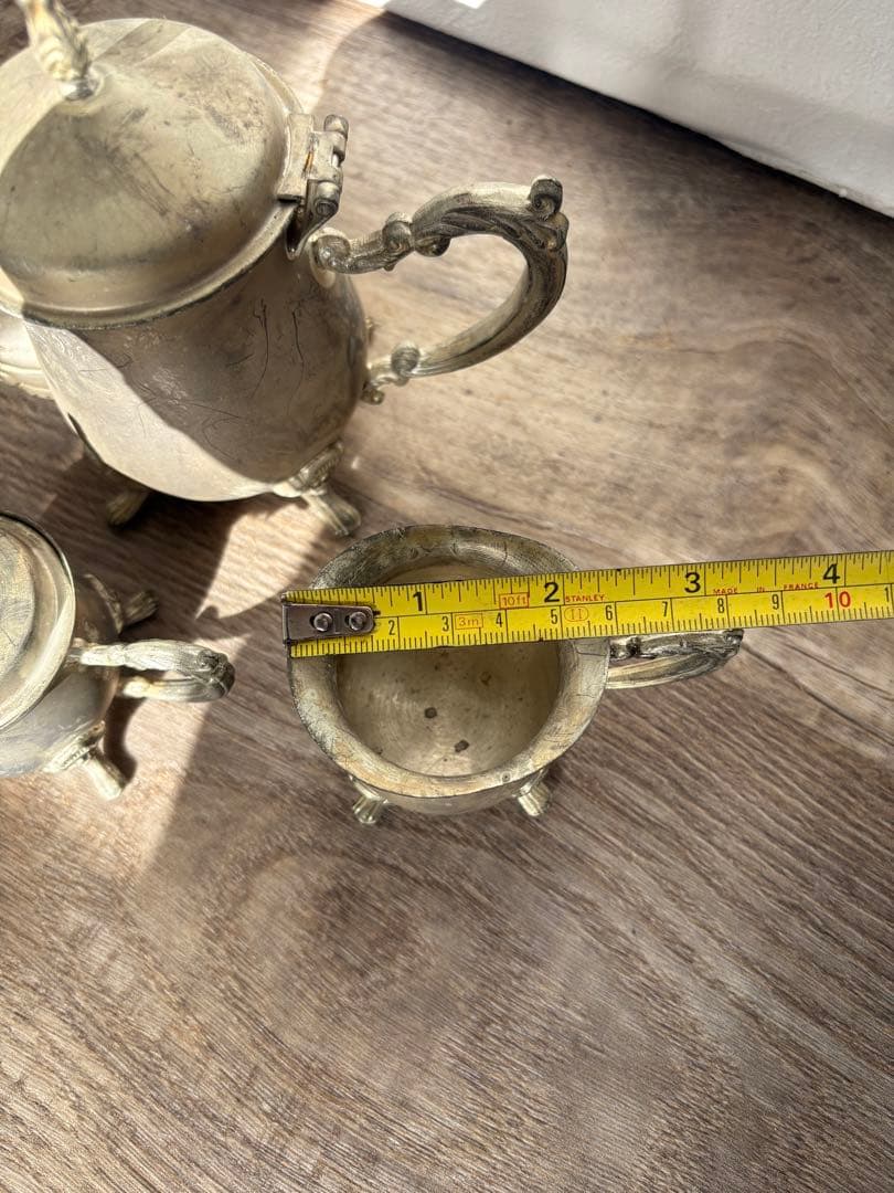 ヴィンテージ　シルバー　ティーポット　クリーマー　シュガーポット