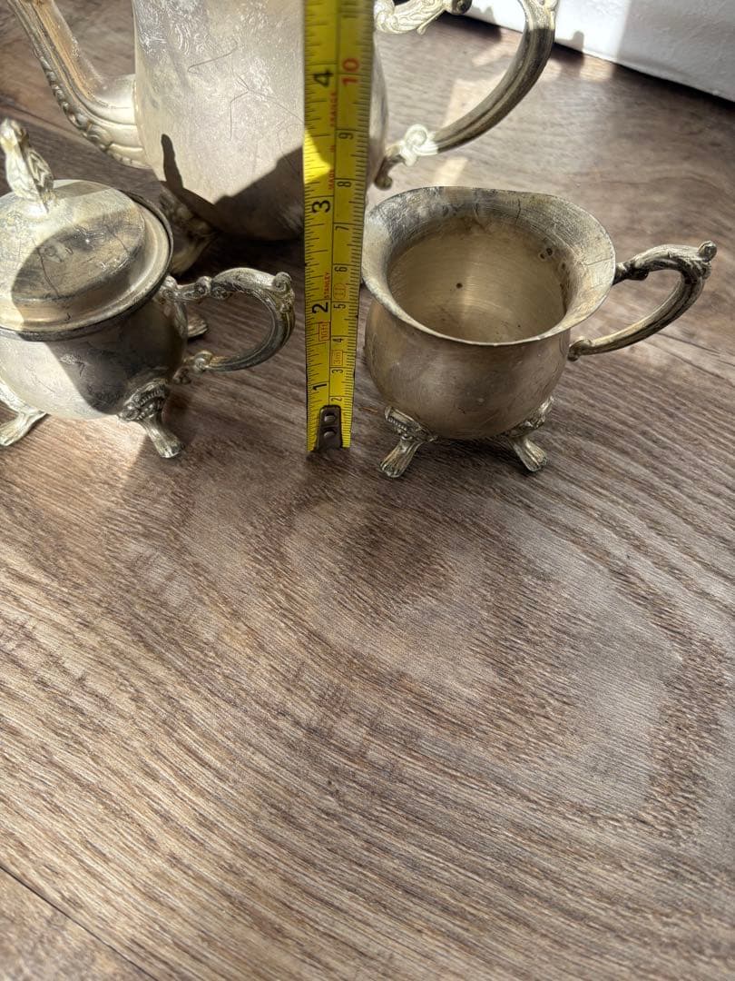 ヴィンテージ　シルバー　ティーポット　クリーマー　シュガーポット