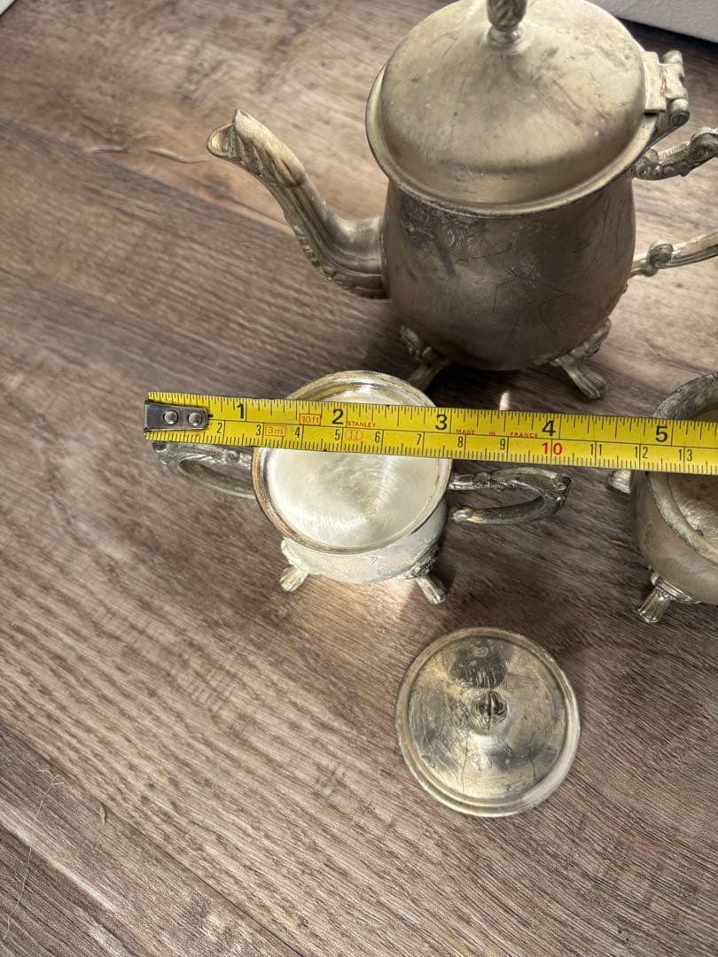 ヴィンテージ　シルバー　ティーポット　クリーマー　シュガーポット