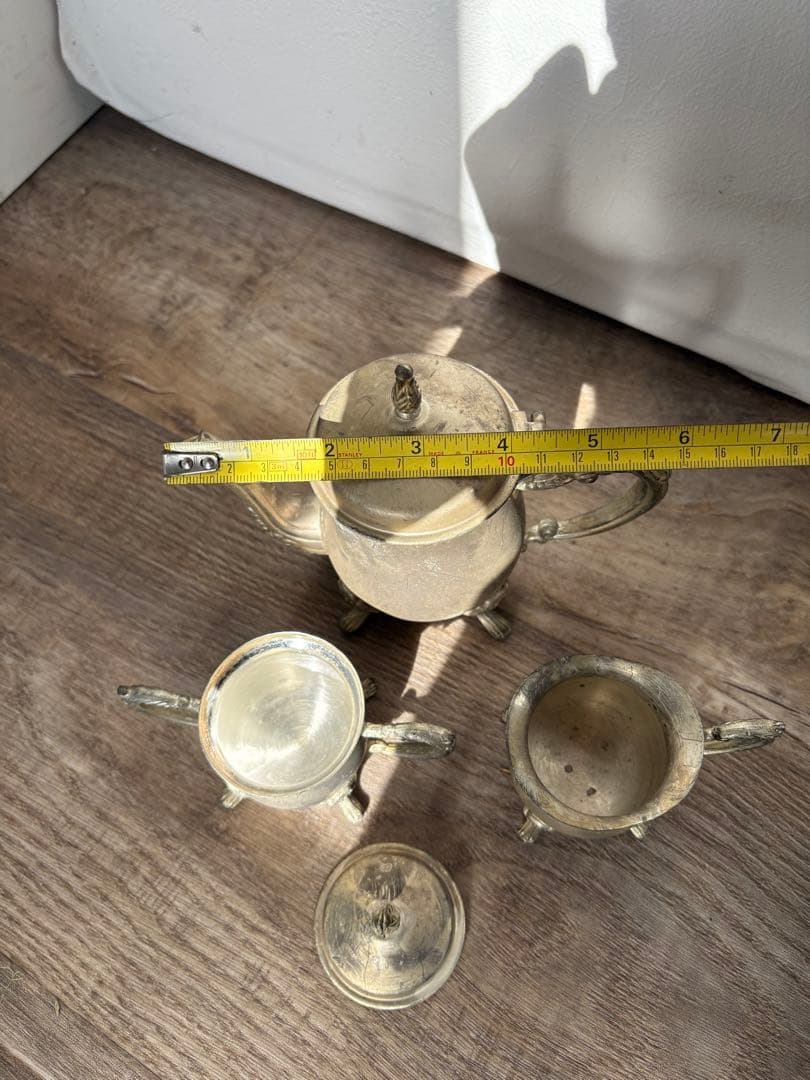 ヴィンテージ　シルバー　ティーポット　クリーマー　シュガーポット