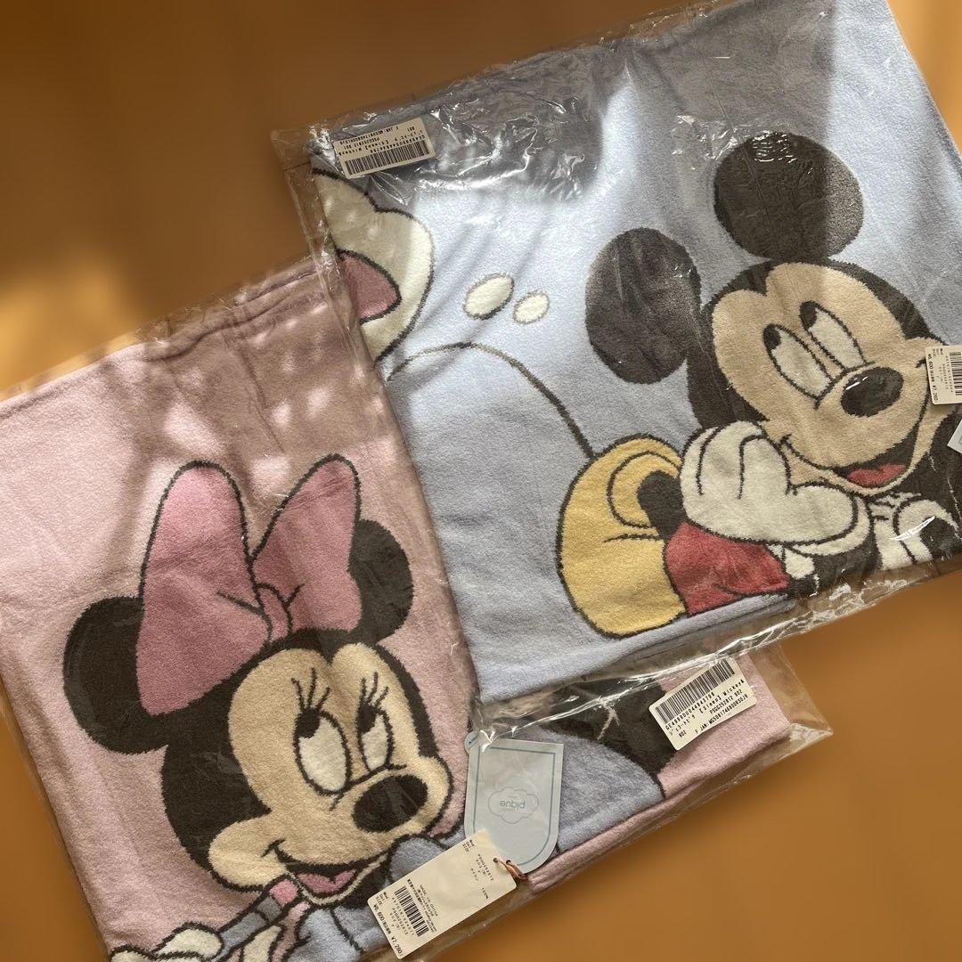 新品ジェラートピケ Mickey&Minnie ジャガードピローケース　枕カバー
