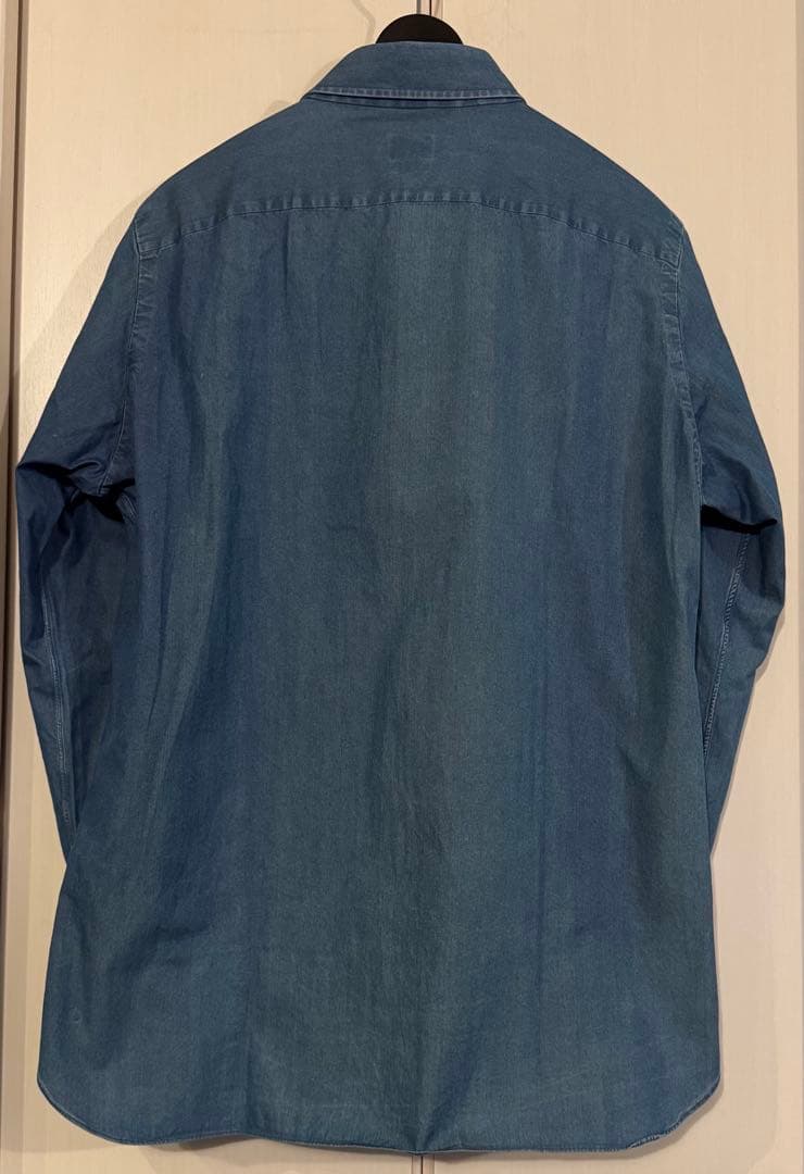 【美品】 LUIGI BORRELLI デニム ドレスシャツ サイズ17-43