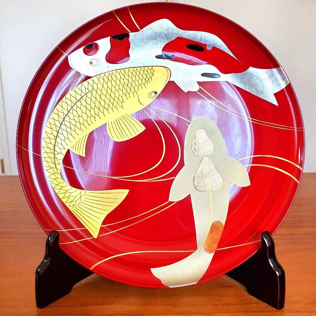 【新品未使用】山田平安堂　漆器　絵皿　飾り皿