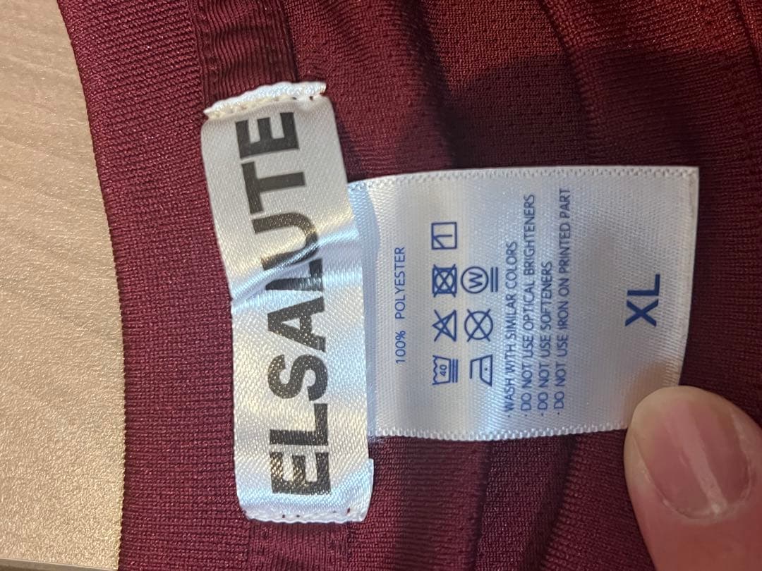 ELSALUTE ワインレッド Tシャツ XL