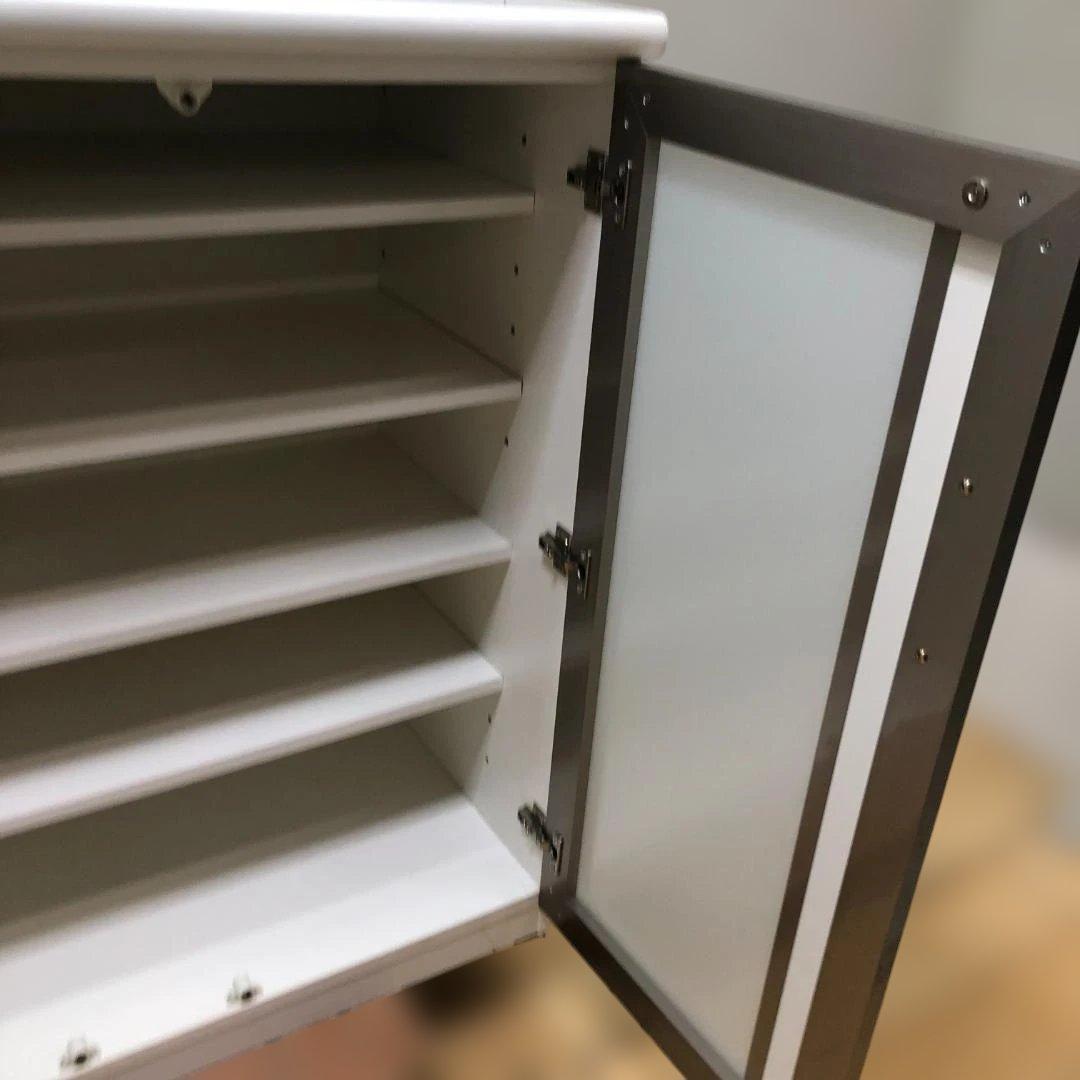 送料無料 ニトリ ポスティア 135 WH カウンター 食器棚 88252-2-