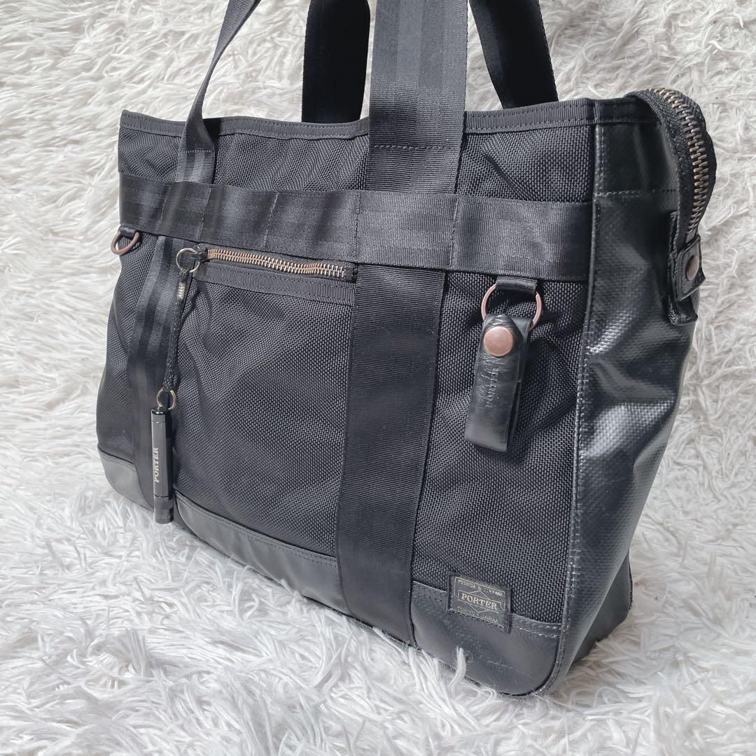 ポーター　ヒート　トートバッグ　ブラック　黒　マグライト