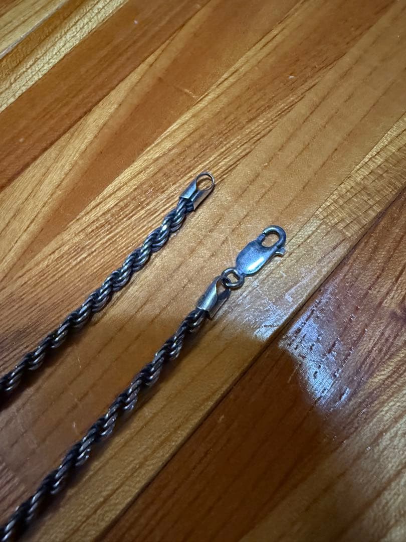 AVALANCHE シルバー ロープネックレス 幅3.5mm 55cm いぶし