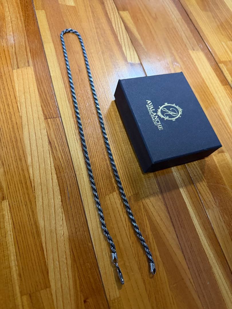 AVALANCHE シルバー ロープネックレス 幅3.5mm 55cm いぶし