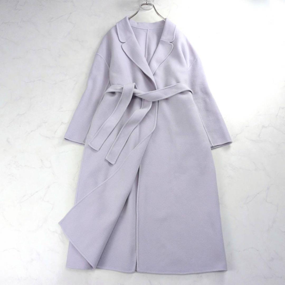 希少 3L✨ アンタイトル トスカーナ リバーロングコート マキシ丈 ベルト