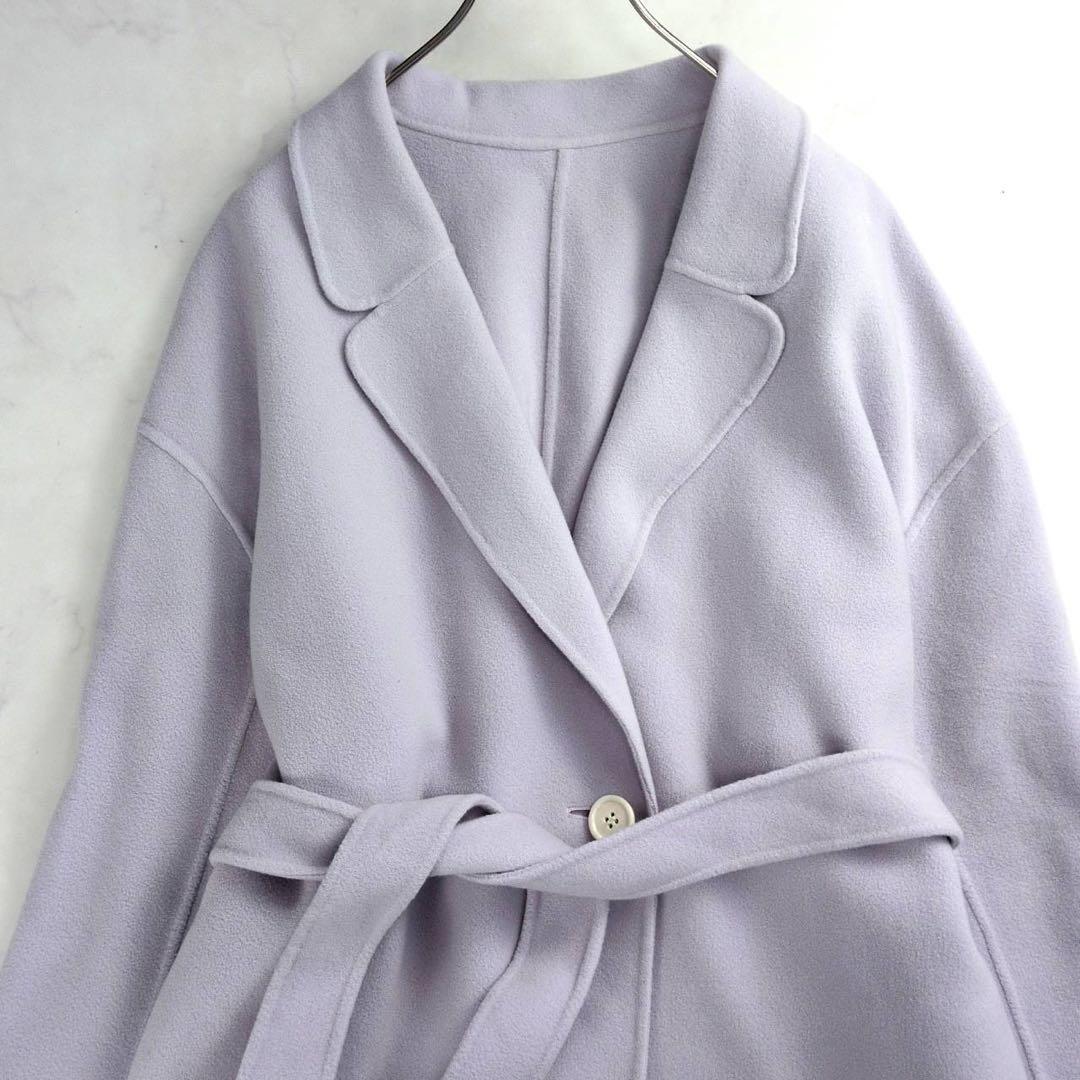 希少 3L✨ アンタイトル トスカーナ リバーロングコート マキシ丈 ベルト