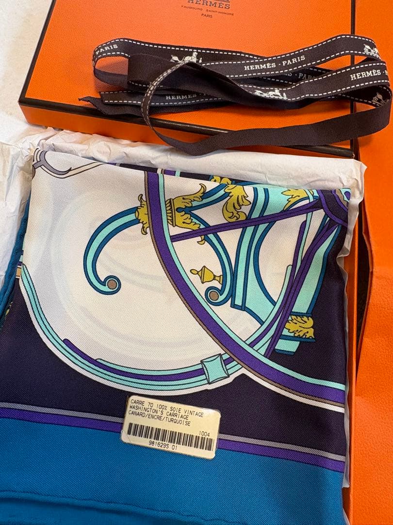 エルメス HERMES スカーフ カレ70 ジョージワシントンの馬車　未使用