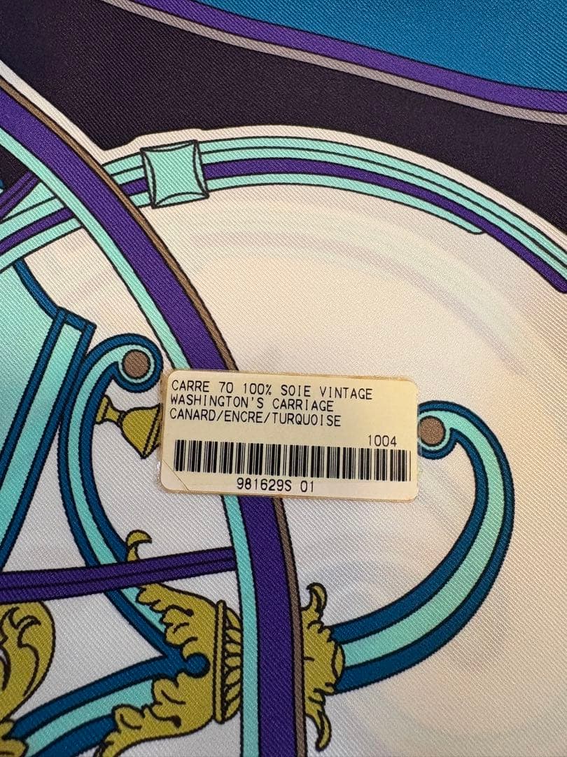 エルメス HERMES スカーフ カレ70 ジョージワシントンの馬車　未使用