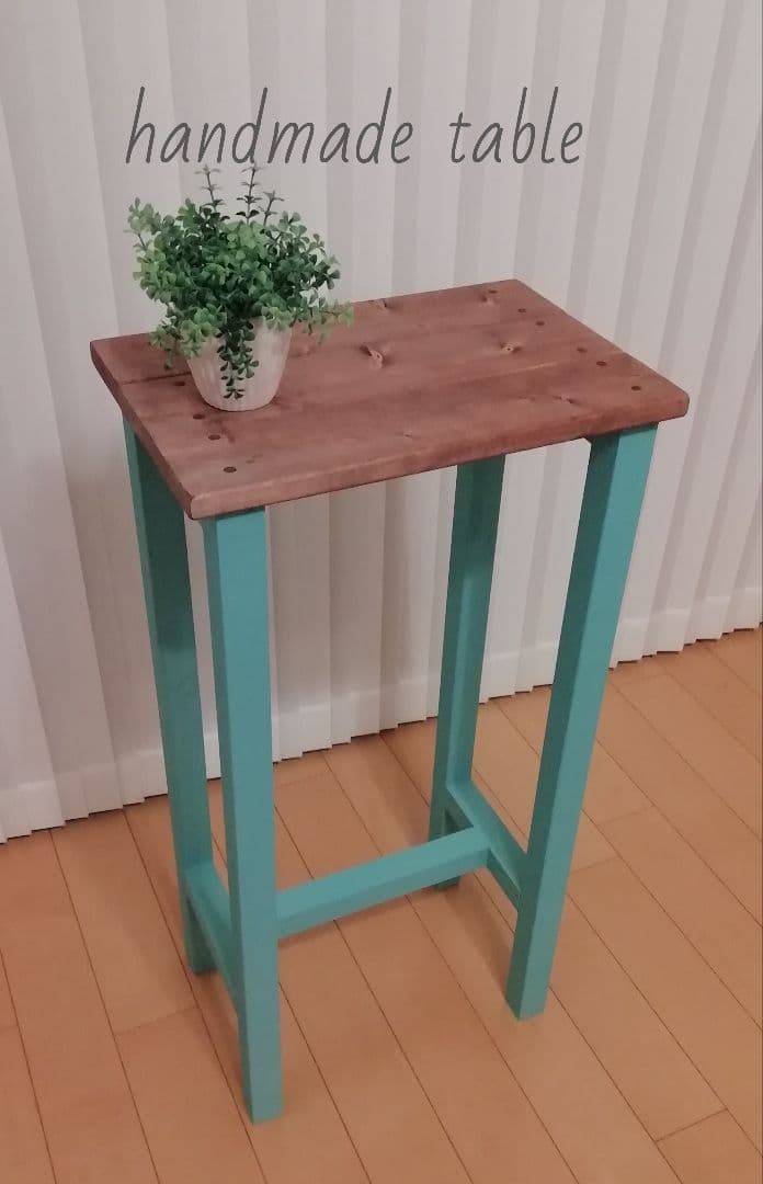 ハイテーブル/スタンドテーブル/ミストグリーン【送料込み】