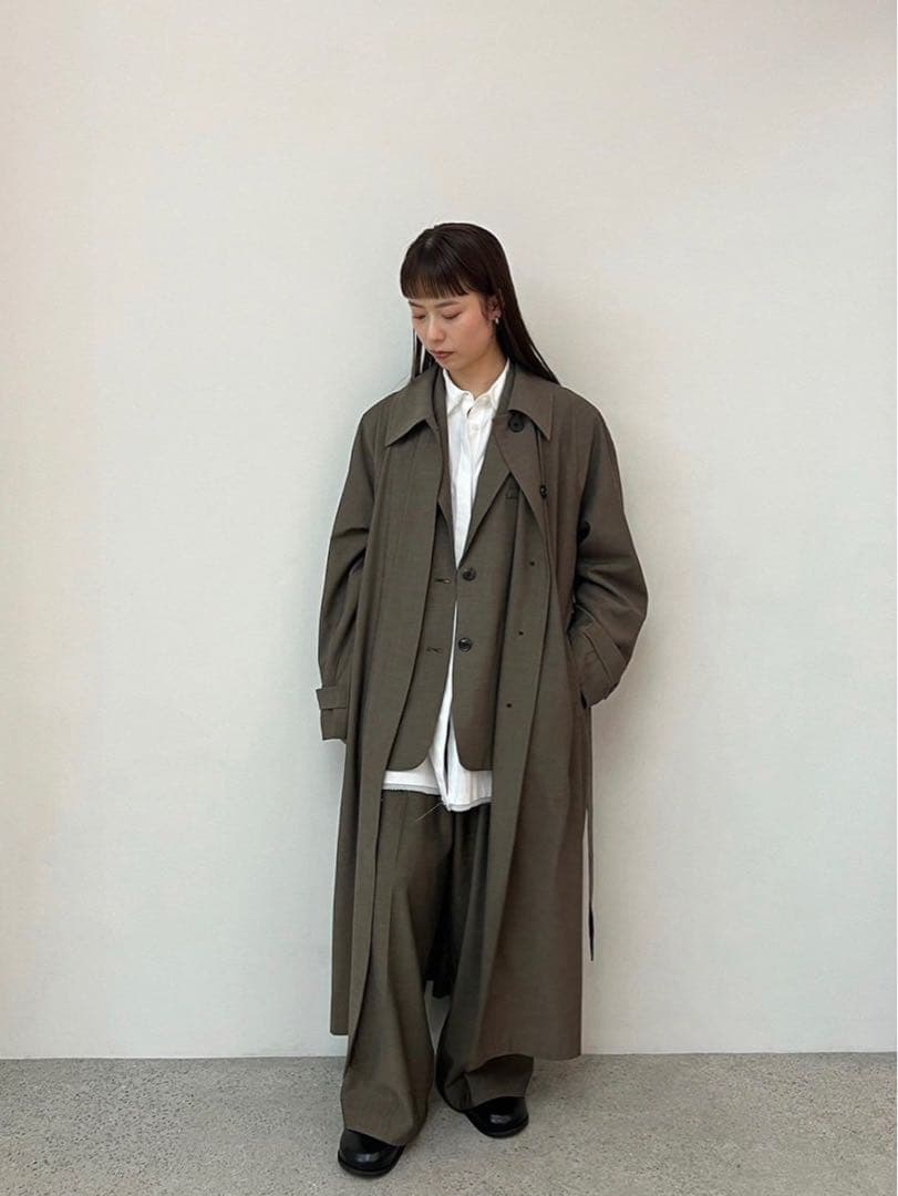 anuke アンヌークSoutiencollar Raglan Coat