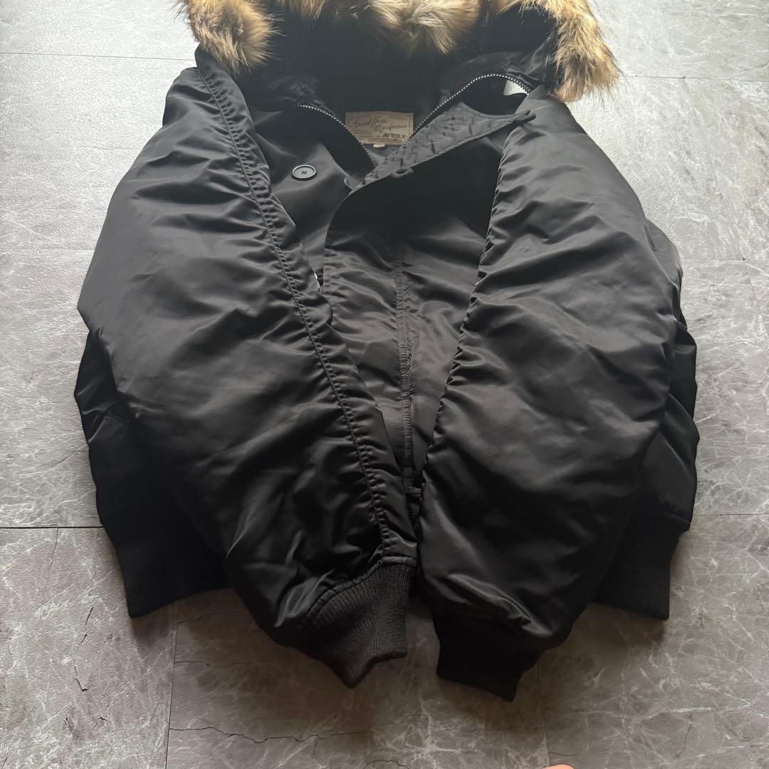 ALPHA INDUSTRIES N2B フライトジャケット　ファー　短丈　黒