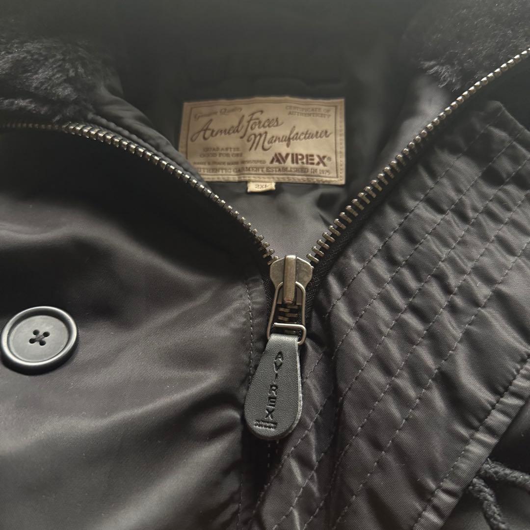 ALPHA INDUSTRIES N2B フライトジャケット　ファー　短丈　黒