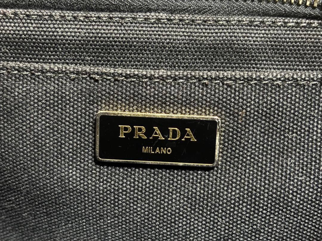 ✨ 【美品】PRADA カナパ M 黒 キャンバス ✨ 即購入可✨