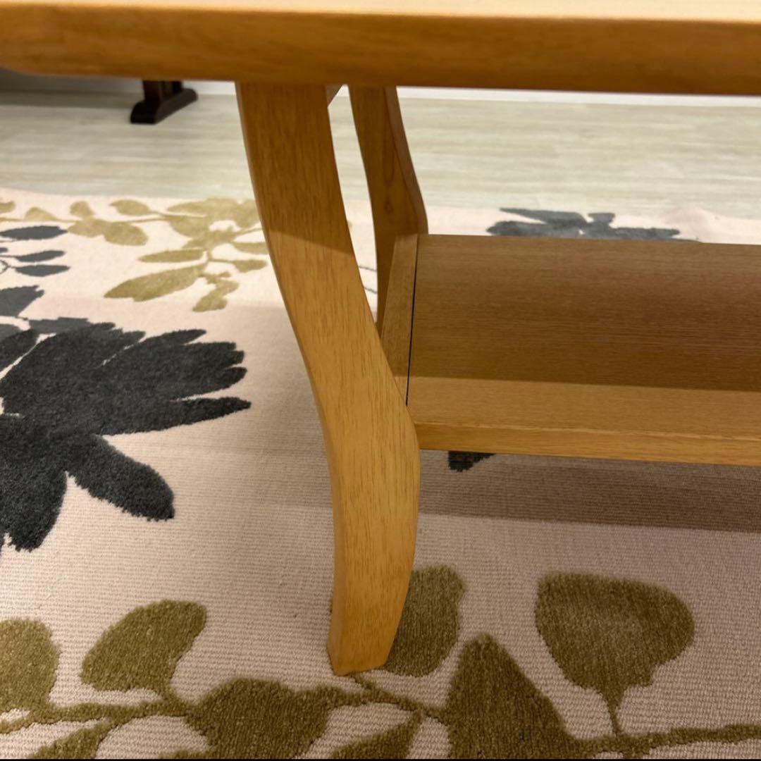 たま 新品☆センターテーブル 北欧風 猫脚 コーヒーテーブル 中棚付