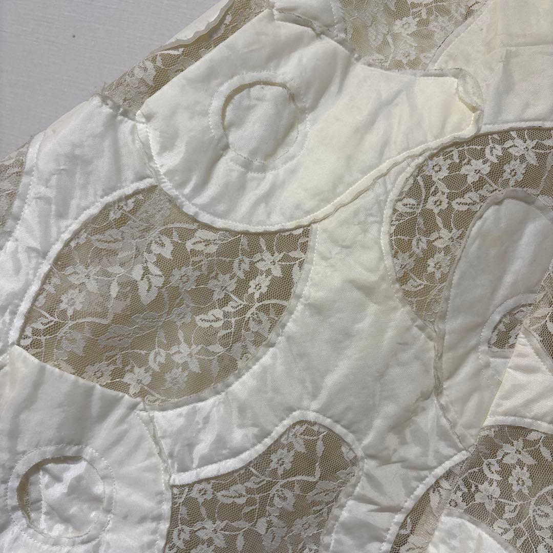 COMME desGARCONSアイボリー フレアスカート レースデザイン