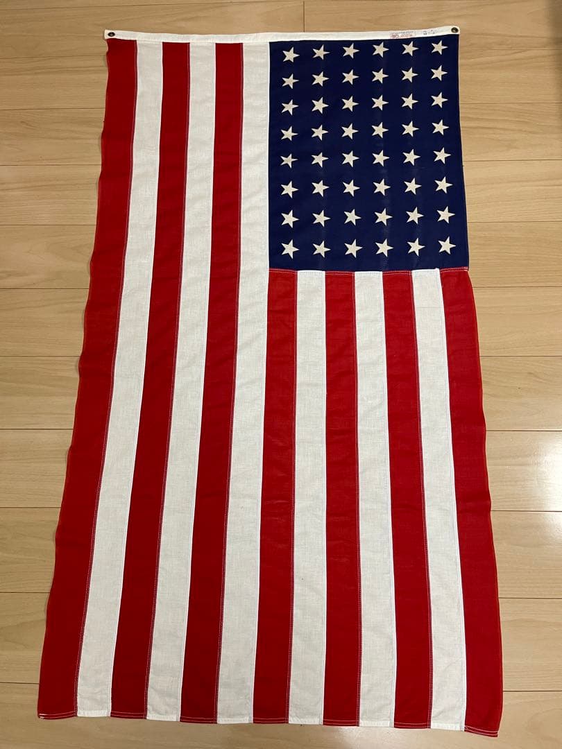 ヴィンテージ 星条旗 48星 アメリカ 国旗 旗アメカジ　ハーレーダビッドソン