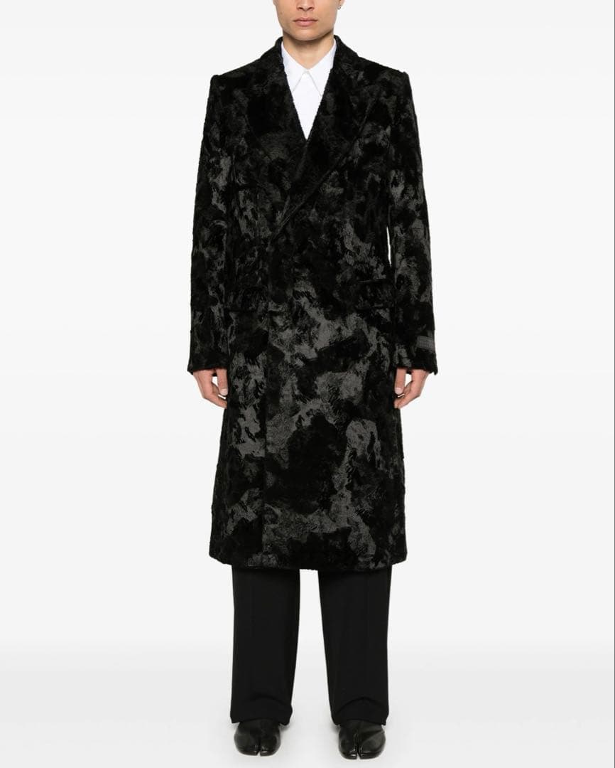 MM6 メゾンマルジェラ ファー ジャガード コート