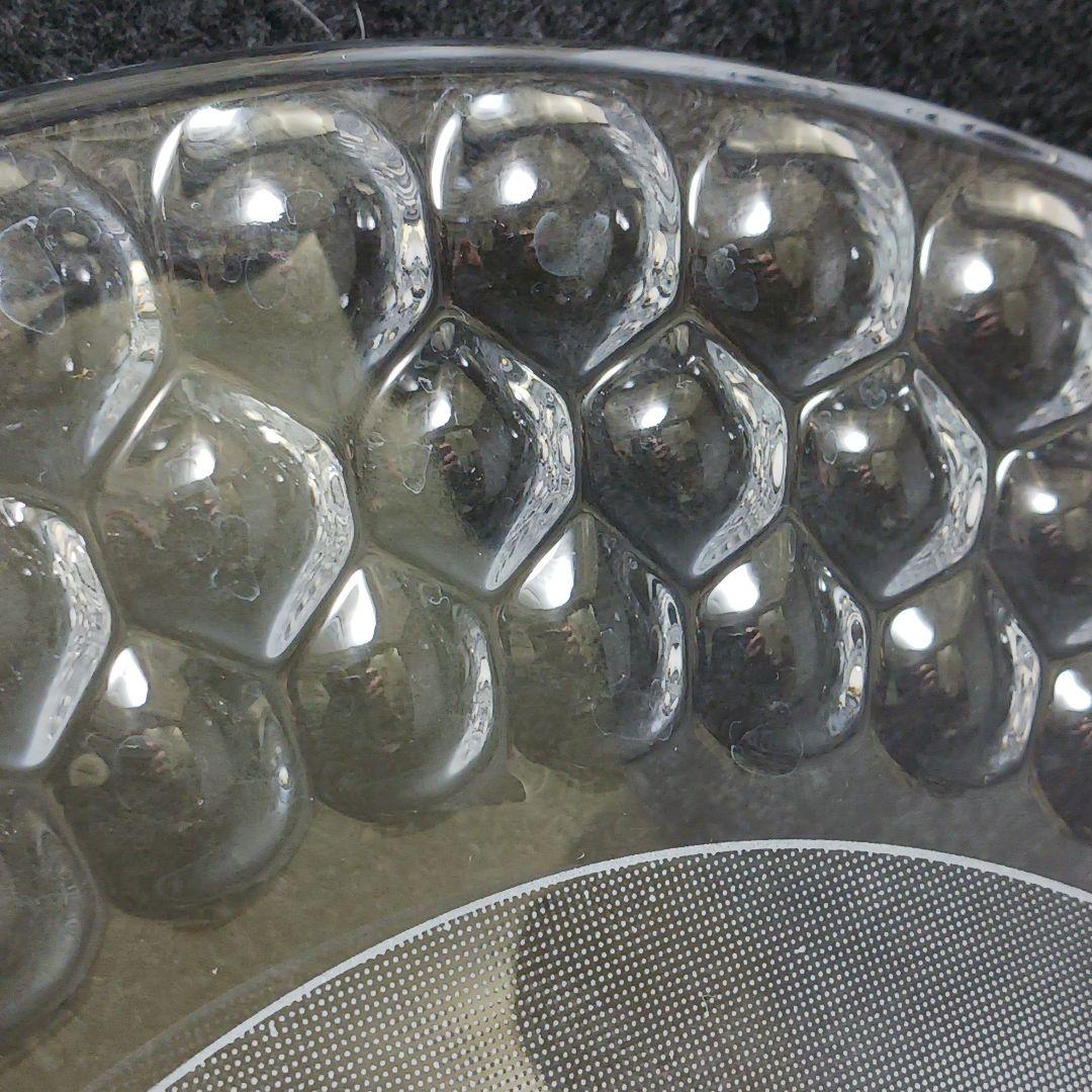 Y3301-2 ティファニー クリスタル クマ プレート ガラス 大皿 箱付PP