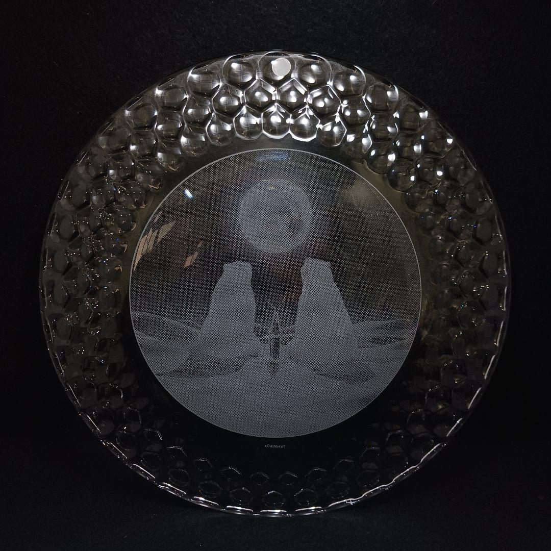 Y3301-2 ティファニー クリスタル クマ プレート ガラス 大皿 箱付PP