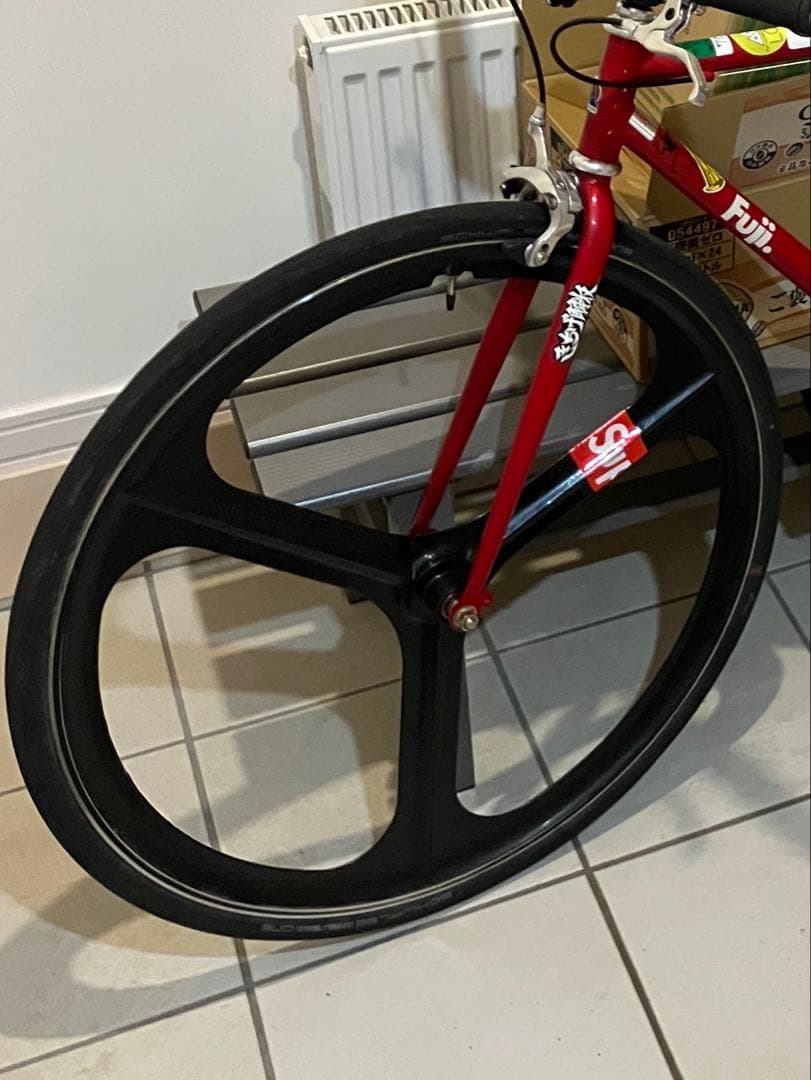 とみたん　バトンホイール フロント ピスト 3スポーク 700c